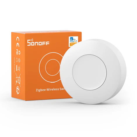 Sonoff Zigbee Wireless switch - small white wireless circular button