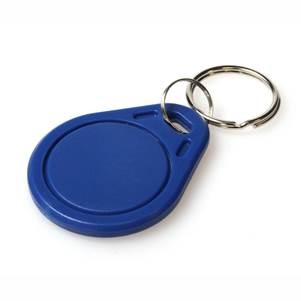 Blue NFC access tag with keyring